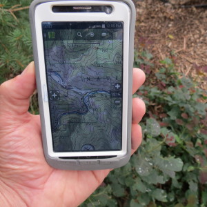 Screen shot of Backcountry Navigator Samsung S4.